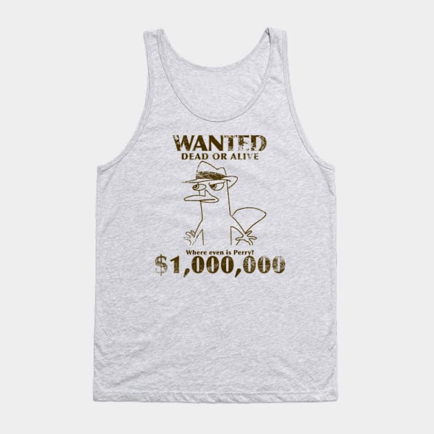 Perry the Platypus - Wanted Tank Top by LuisP96